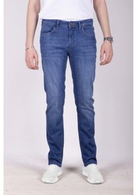 Resim Erkek Kot Pantolon Slim Fit Mavi Düz Paça 5 Cepli Jean Ncs Jeans 2254 6138-mavi Mavi 
