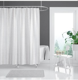 Resim Zethome Tropik Banyo Duş Perdesi 3182 Tek Kanat 1x120x200 Beyaz 
