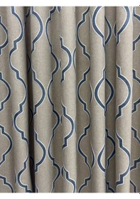 Resim Mavi Etek Desen Vizon Zemin Fon Perde 1/2,5 Orta Pile Vizon-mavi 