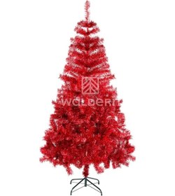Resim Waldern Premium Luxury Series 180 cm 620 Dal Yılbaşı Çam Ağacı Simli Kırmızı 