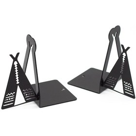 Resim Kızıldereli Çadır Desenli Metal Kitap Desteği - Kitap Tutucu - Ev Ve Ofis Dekoratif Aksesuar 2 Li Set 