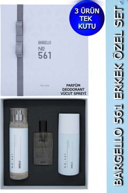 Resim Bargello 561 Erkek Parfüm Set Fresh - (PARFÜM+VÜCUT SPREYİ+DEODORANT) Özel Kutu 