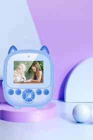 Resim Torima Dijital Fotoğraf Makineleri Çocuk Termal Resim Kağıt Baskılı Yazıcı Kamera Video Makinesi CMR21 Mavi 