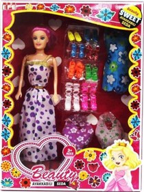 Resim Ayakkabılı Barbie Bebek 