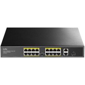 Resim Genel Markalar CUDY 16Port 10/100 PoE+2GB Up200W Switch 