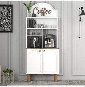 Resim Bohem Kahve Köşesi 80cm - Beyaz Beyaz 