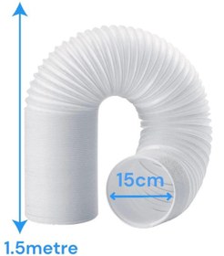 Resim Beko Mobil Klima Sicak Hava Tahliye Hortumu Çap 15 Cm Uzunuk 1.5 Metre Portatif Klima Sıcak Hava Tahliye 