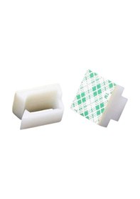 Resim Wcl1206 Kablo Sabitleme Kelepçesi Klipsi Yapışkanlı Duvar Kablo Tutucu 16 x 15.7 x 10 MM Şeffaf 10 Adet 