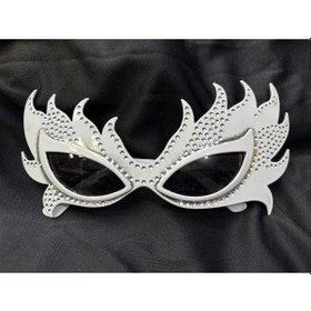 Resim Taşlı Göz Kamaştıran Gecenin Yıldızı Beyaz Parti Alev Gözlük 1 