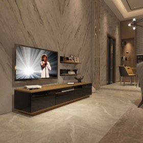 Resim Decoraktiv Trendstyle 4S Mdf Tv Ünitesi Tv Sehpası - Pera - Siyah 