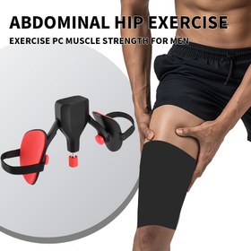 Resim Erkekler için ayarlanabilir direnci olan 9.98-49.9 KG Kegel Egzersiz Makinesi - Pelvik Taban Kası Güçlendirici, Kalça Eğitmeni, İç Topukları Sıkılaştırma Sistemi, PP Malzeme, Siyah, Gimnastik 