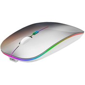 Resim Everest Grup Smw-306r Gümüş 800/1200/1600dpi Şarjlı Mouse Kablosuz Mouse Rgb Süper Sessiz 
