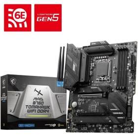 Resim MSI / MSI MAG B760 TOMAHAWK WIFI DDR5 HDMI DP PCIe 16X v5.0 1700p ATX 