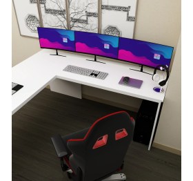 Resim Morepp Sell 180 cm L Çalışma Masası Ofis Masası Oyuncu Masası |beyaz-Beyaz 