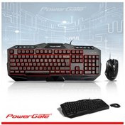 Resim Powergate Km-A7 Işıklı Klavye Mouse Set Usb 