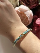 Resim Mavi Mineli Kelepçe Bileklik 