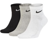 Resim Nike Everyday Cushioned (3 Pairs) Unisex Çok Renkli Antrenman Çorap SX7667-964 