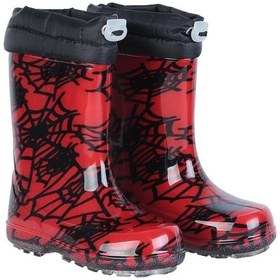 Resim Serabian Pf-580 Kırmızı Örümcek Termal Kürklü Erkek Çocuk Çizme Bot 001 