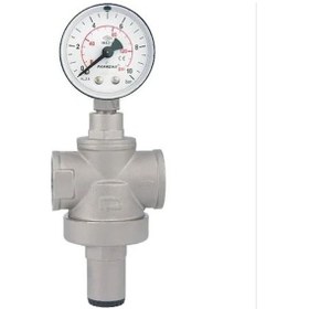 Resim Pakkens 1/2'' Basınç Düşürücü. Basınç Regülatörü Manometreli 15 B 