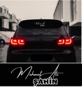 Resim EYBA STİCKER İsim soyisim sticker yazı 40x15 ad soyad ve isteğe özelcam yazı modeli tasarımı 