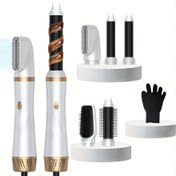 Resim 5in 1 Saç Kurutma Fırçası Seti, Hava Stili Wrap Saç Stilistli Üfleyici Fırça, Negatif Lonic Sihirli Stil Seti, Volumizer, Düzleştirici, Kurutma için Ayrılabilir Hava Kıvırıcı 