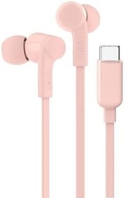 Resim Belkin SoundForm Kablolu Kulaklık (Pembe) - Mikrofonlu Kulak İçi Tasarım, USB-C Konnektör, iPhone 15, iPad Mini, Galaxy ve Android Cihazlarla Uyumlu 