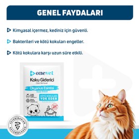 Resim OneVet Kedi Koku Giderici Okyanus Esintisi Kokulu 25 Gr. 15 Adet - 15 X 25 Gr 