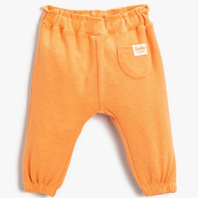 Resim Kız Bebek Jogger Beli Lastikli Eşofman Altı 