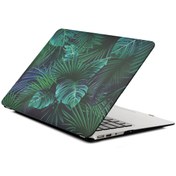 Resim Cbtx Desenli MacBook Pro 15" Sert Laptop Koruma Kılıfı Yeşil Yapraklar 