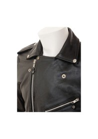 Resim Deriwork Hakiki Deri Siyah Erkek Deri Biker Ceket: Ashcombe Siyah 