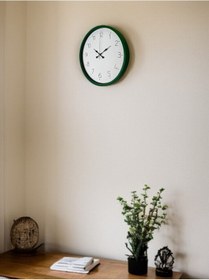 Resim 36 Cm Yeşil Dekoratif Duvar Saati Açık 