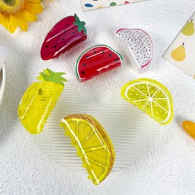 Resim Kadınlar için Meyve Esintili Akrilik Saç Pençeleri - Canlı Limon, Çilek, Karpuz & Ananas Tasarımları - Şükran Günü veya Günlük Kullanım için Tatlı & Şık Saç Aksesuarları 