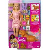 Resim Barbie ve Yeni Doğan Köpekler Oyun Seti HCK75 