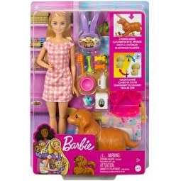Resim Barbie ve Yeni Doğan Köpekler Oyun Seti HCK75 