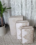 Resim Kırçova Tekstil Şura Çeyiz Sandıkları 3 Lü Söz Nişan Bohça Gelin Düğün Çeyiz Set 