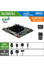 Resim Elsky M612F J6412-6COM-2LAN Intel Celeron J6412 Endüstriyel Mini ITX Anakart 