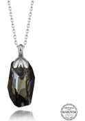 Resim Gumush Swarovski Crystal Taşlı Özel Kesim Gümüş Kadın Kolye 