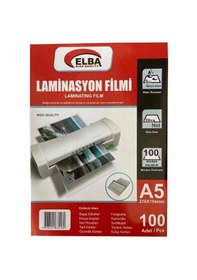 Resim Elba Laminasyon Filmi A5 100 Micron 100 Lü 154 X 216 Mm Laminasyon Filmi 