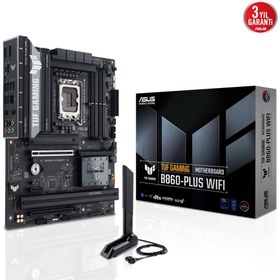 Resim Asus TUF Gaming B860-PLUS WIFI DDR5 8666MHz USB 3.2 Gen2x2 Type-C WiFi 7 BT 2.5G LAN AURA RGB ATX Anakart 90MB1JL0-M0EAY0 