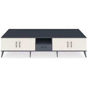 Resim Kronos Tv Ünitesi 3 Raflı Tek Çekmeceli 4 Kapaklı 220x59x51 Antrasit-aytaşı/antrasit Aytası/antrasıt - Antrasıt 