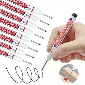 Resim Derin Uçlu Su Geçirmez Marker Kalemler - 3/6 adet, Uzun Ömürlü, Kanamayan, Çok Renkli (Kırmızı, Siyah, Mavi, Yeşil) Ahşap İşleri, İnşaat & DIY El Sanatları için - Dayanıklı Plastik, Toksik Olmayan 
