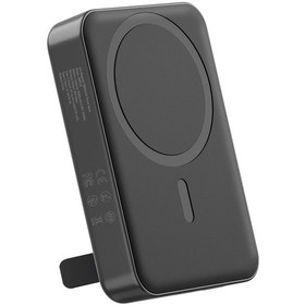 Resim Juo MT03279 10000 mAh Magsafe Standlı PD20W Taşınabilir Kablosuz Hızlı Şarj Powerbank Siyah 