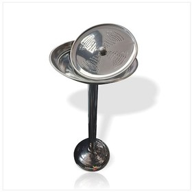 Resim Uzun Dengeli Ayaklı Kapı Yanı Bina Önü Süzgeçli Küllük İzmaritlik 