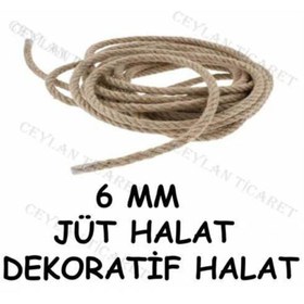 Resim izmir Bitpazarı Jüt Halat 6 Mm 50 Metre Dekoratif Jüt Halat 