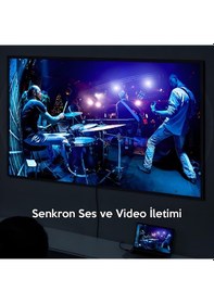 Resim Omars Premium Sertifikalı 4K@60Hz 18Gbps HDMI 2.0b Kablo 2 Metre 