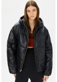 Resim Nike Terma Fit Synthetic Fill Loose Fit Classic Puffer Shine Kadın Bol Kesim Şişme Mont Siyah Siyah 