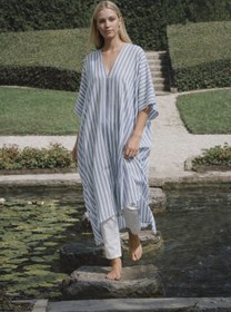 Resim BANDİ Pamuklu Çizgili Uzun Kimono 