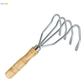 Resim Lebihmurah 2518 Sebze Çiçek Ekimi Yetiştirmek İçin Bahçe Tırmık Kazma Alet Çeliği 