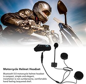Resim ASHATA BT22 Motosiklet Kaskı Kulaklık, Dış Mekan Otomatik Çağrı Yanıtlama Motosiklet Sporları Kulaklık Seti, Interkom Bağlantısını Destekler Kask Bluetooth Kulaklıklar 