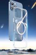 Resim coofbe Iphone 12 - 12 Pro 6.1 Magsafe Manyetik Şeffaf Silikon Kılıf, Darbe Emici, Sararmaz Tpu Pc 